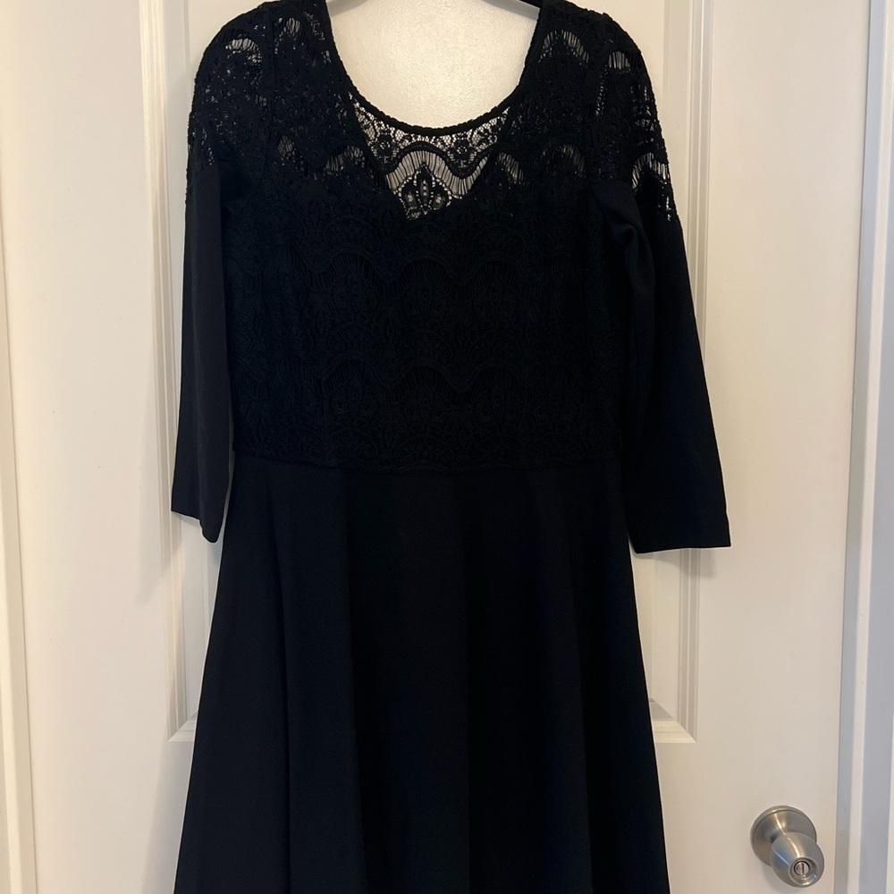 Lilly Pulitzer Black Dress with Lace Detail